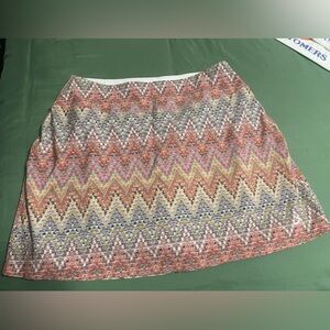 Chevron Knit Mini Skirt in Multicolor